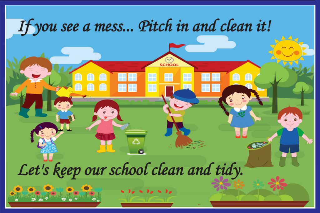 clean school environment clipart