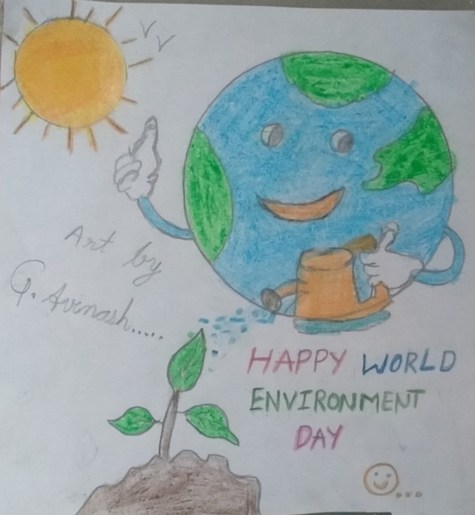 World Environment Day Drawing Cartoon Creative Poster | PSD Free Download -  Pikbest