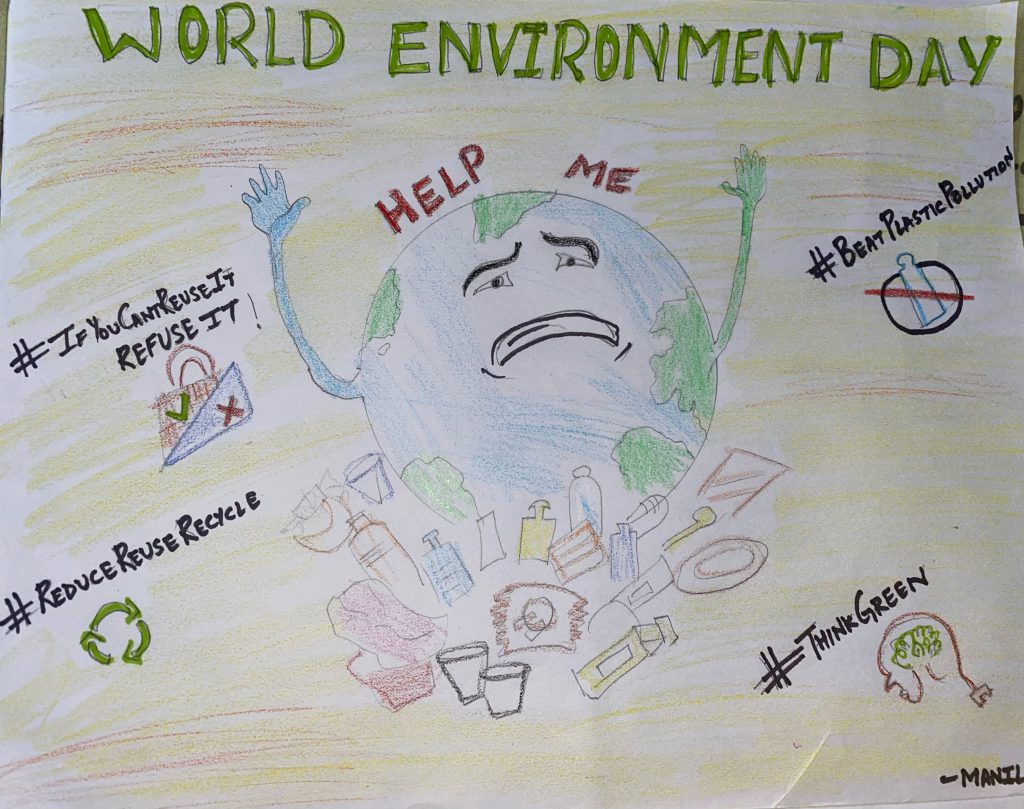 World Environment Day drawing/poster 2021 with Oil pastels and colored  pencils / Bibhab Kashyap … | World environment day posters, Book art  drawings, Poster drawing
